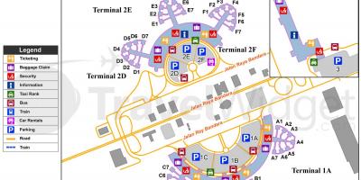 Soekarno Hatta terminal zračne luke karti
