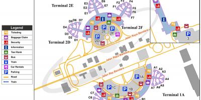 Džakarta međunarodna zračna luka karti