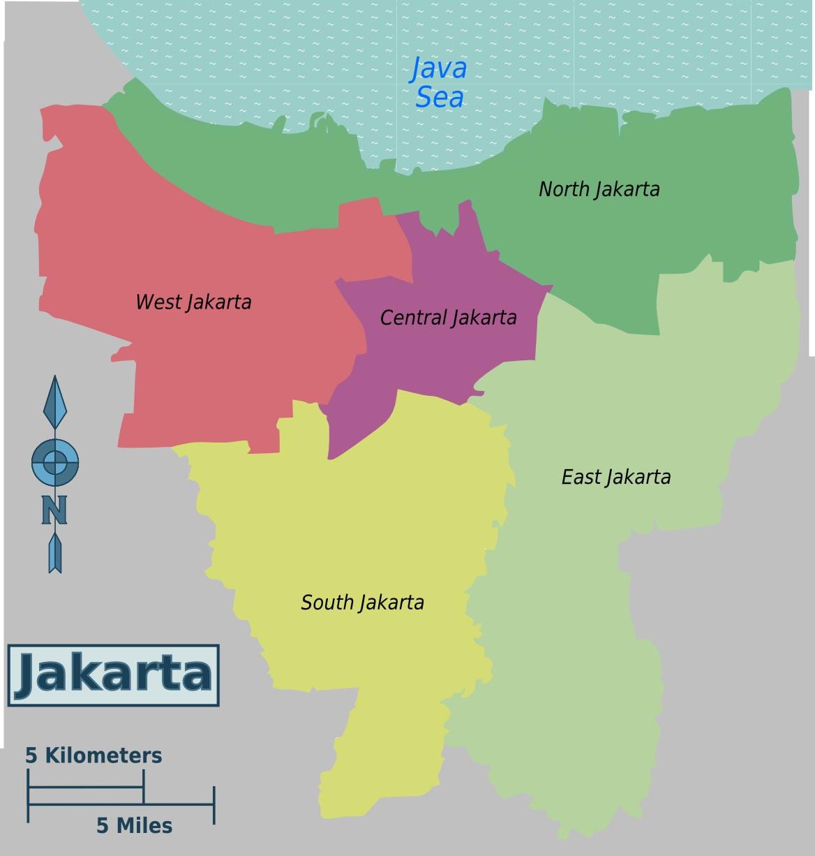 glavni grad Indonezije na karti