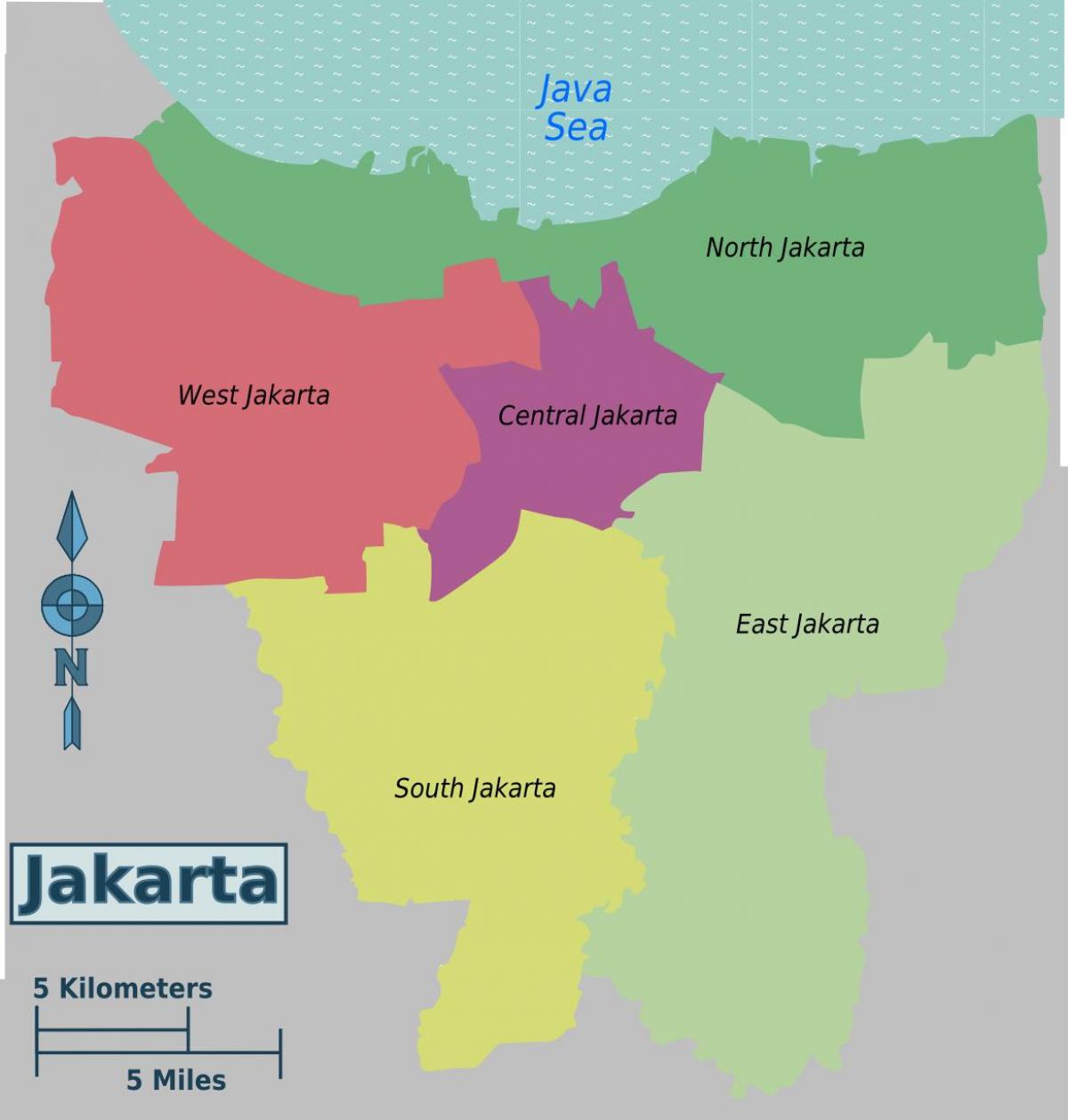 karta područja Jakarta