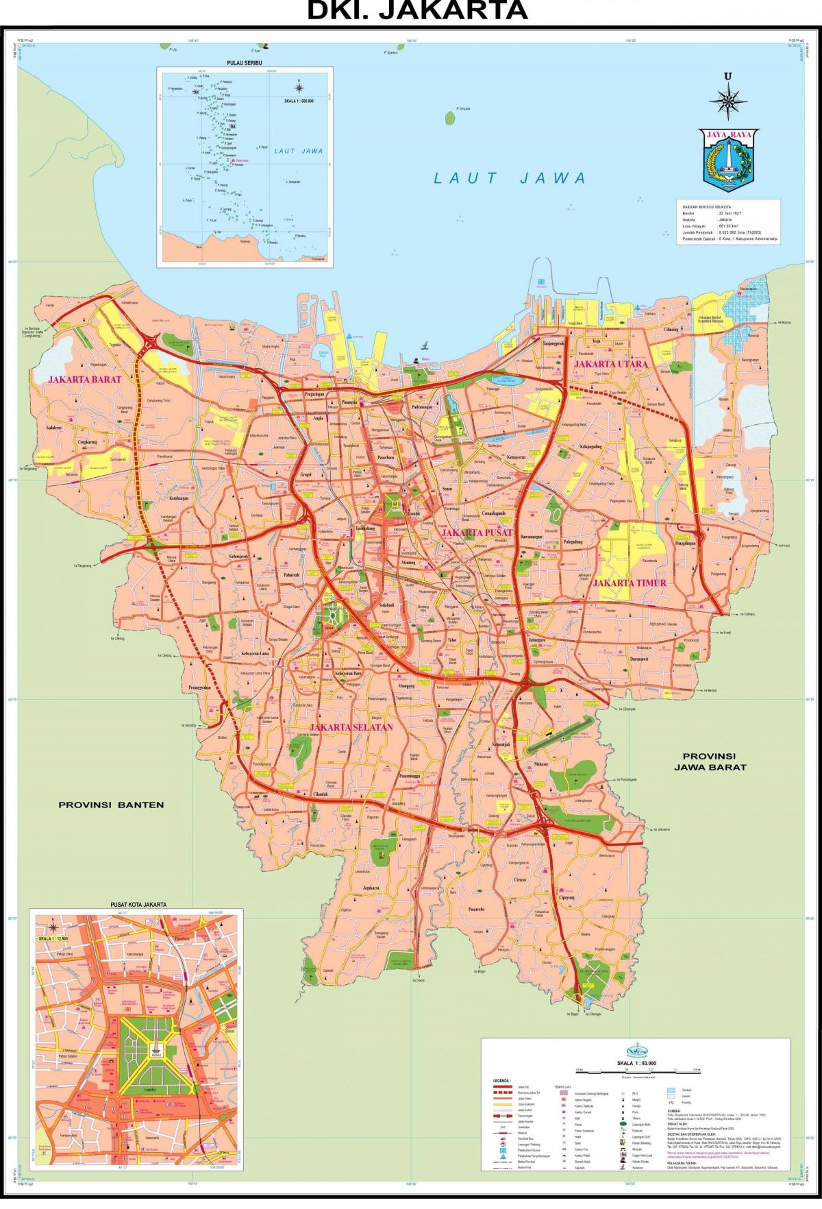 središnja Jakarta karti
